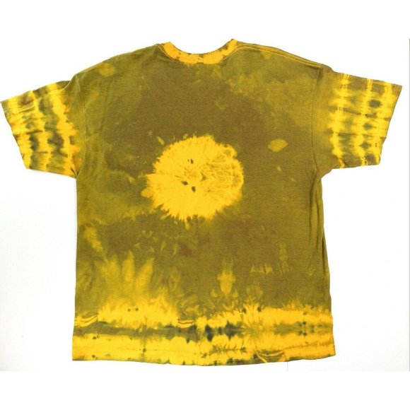 Lee Tie Dye T-Shirt Green Yellow Men's XL Vintage - Picture 2 of 12